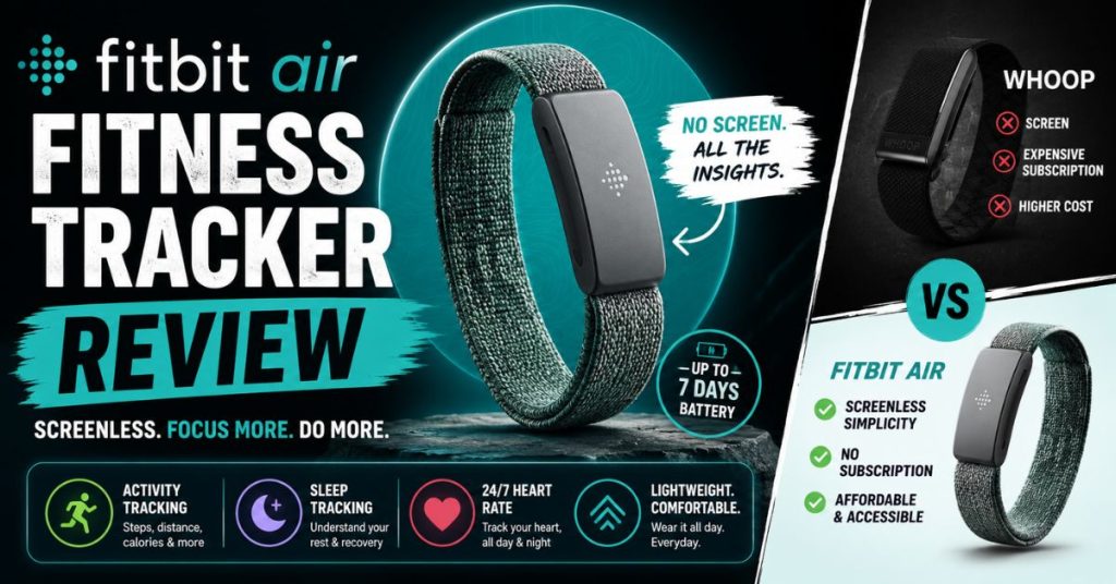 Fitbit Air Fitness Tracker Review: Screenless, vs Whoop