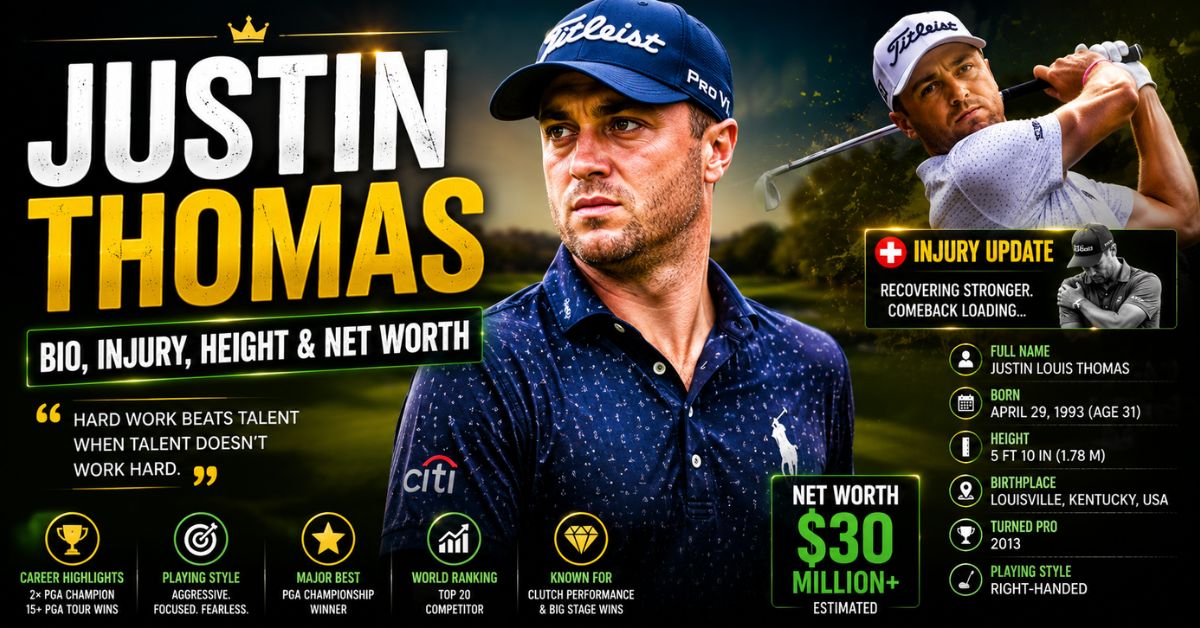 You are currently viewing Justin Thomas 2026: Bio, Injury, Height & Net Worth